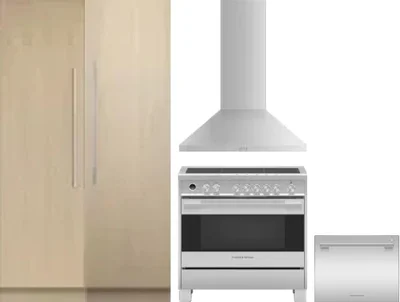 5 Piece Package Includes Refrigerator, Freezer, Range, Hood And Dishwasher